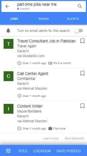 Google Job Search