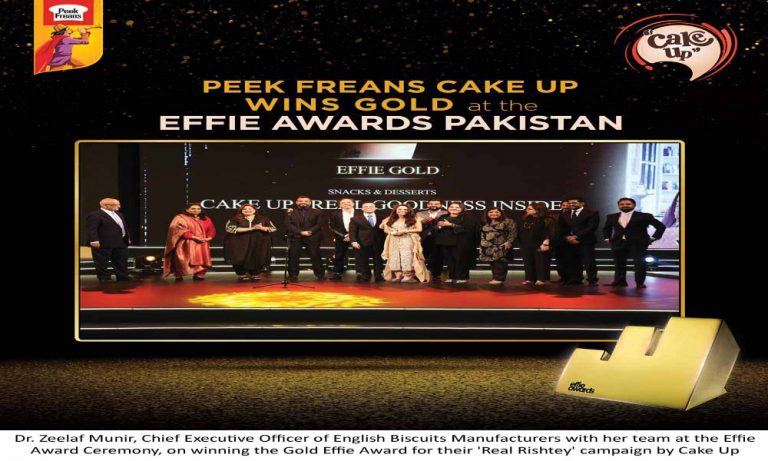 Peek Freans Cake Up Wins the prestigious Gold EFFIE Award 2018